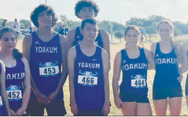 Yoakum High School (YHS) Cross Country Team student athletes at the Karnes City Invitational Aug. 24. Contributed photo.