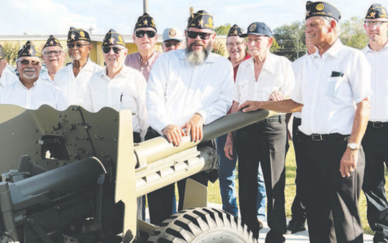 American Legion Post 395 members and city officials attended the dedication ceremony in front of the Yoakum Community Center (YCC) and the Yoakum Police Department (YPD) Sept. 19. City of Yoakum Mayor Carl O’Neill provided the welcome. Contributed photo.