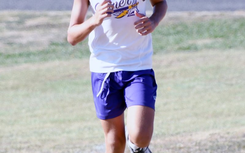 Felix Nieto and the rest of the Shiner boys cross-country team and Lady Comanche member Megan Burns will run at the Region IV-2A meet on Monday at Texas A&amp;M-Corpus Christi. Burns will run at 8 a.m. and the Shiner boys will compete at 8:30. Photo by Mark Lube.