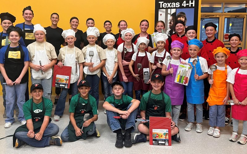 Lavaca County 4-H Food Challenge Participants: back row, left to right, The Souper Friends, The Saute Brigade and Chop It Like It’s Hot; middle row, The Blonde Squad, The Cooksters, and The Sprinkle Bombs; front row, The Taste Buds.