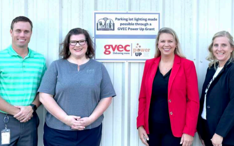 The Guadalupe Valley Electric Co-Op (GVEC) awarded the Hallettsville Independent School District a Power Up grant, which went toward lighting the parking lot on the east side of the Hallettsville High and Elementary School campuses. The grant allowed the district to install LED lights to the parking lot. The LED lighting helps light up the entire parking lot and enables the district to reach one of its strategic goals to provide safe, efficient and appropriate educational facilities to the school community.