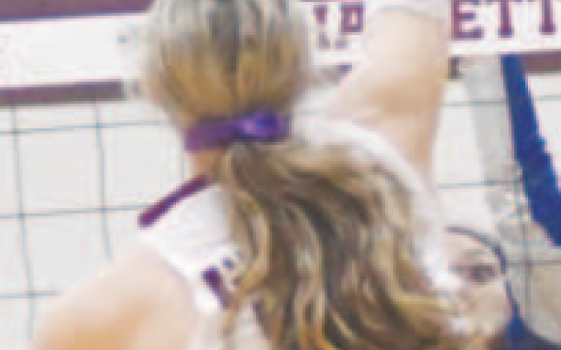 Haven Drozd had 11 kills in the victory of Rice Consolidated. Chuck Grafe/ Tribune-Herald
