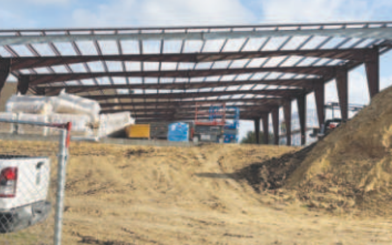 Construction on the YISD CTE Building is pictured above.