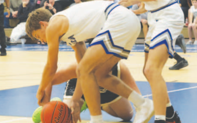 Riley Haas during the win over Round Top-Carmine Dec. 4. Chuck Grafe/ Tribune-Herald