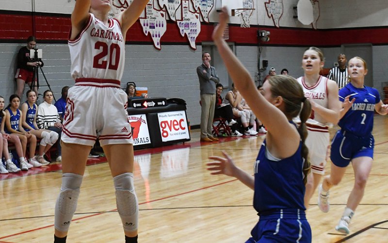 Kristin Cerny had a pretty productive week in the scorebook last week as she scored 37 points in two games. Photo by Mark Lube
