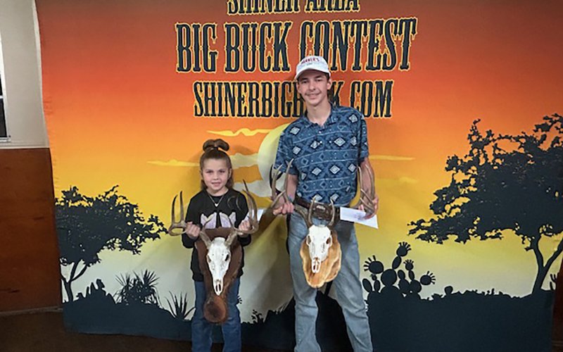 Gonzales Youth- second place Maggie Farrar and first place Samuel Gray. Third place winner Amelia Hahn is not pictured.