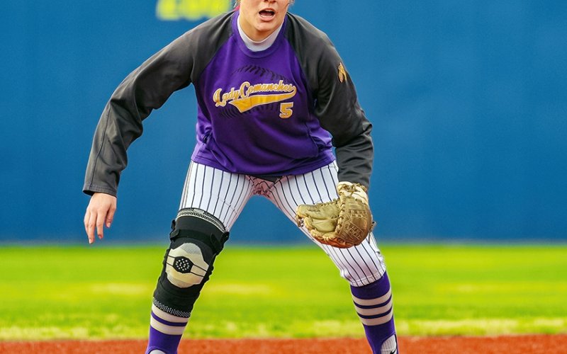 The Shiner softball team and Brinley Ramirez went 5-1 in the Rice Tournament last week. Photo courtesy of Howard Esse.