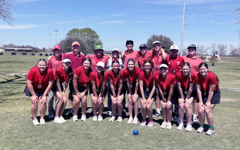 The St. Paul girls and boys golf teams at their tournament in Gonzales. Photo courtesy of Nicco Brown.