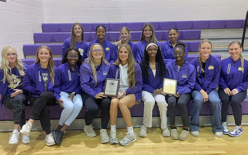 Area meet champions Shiner Lady Comanches. Not pictured is Jaeleigh Ramirez. Photo courtesy of Kristi Peterson.