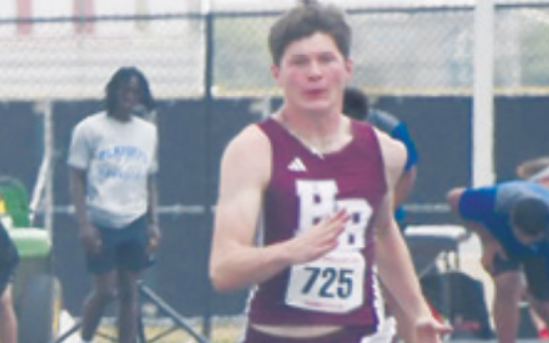 Colt Edmonds won the 200-meter dash at the 3A Region IV meet. Mark Lube/ Shiner Gazette