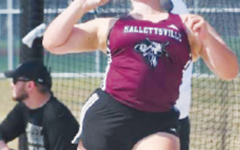 Danna Jansky was a double winner at the 3A Region IV meet. Mark Lube/ Shiner Gazette