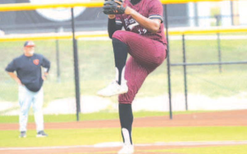 Jorian Wilson, above, and Konnor Kopecky combined for a no-hitter in Game 1. Photo by Chuck Grafe