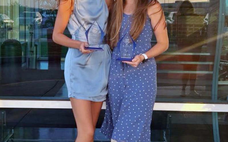 Morgan Lenehan (basketball), left, and Callie Chrismon (tennis). Photo courtesy of Kristi Peterson.