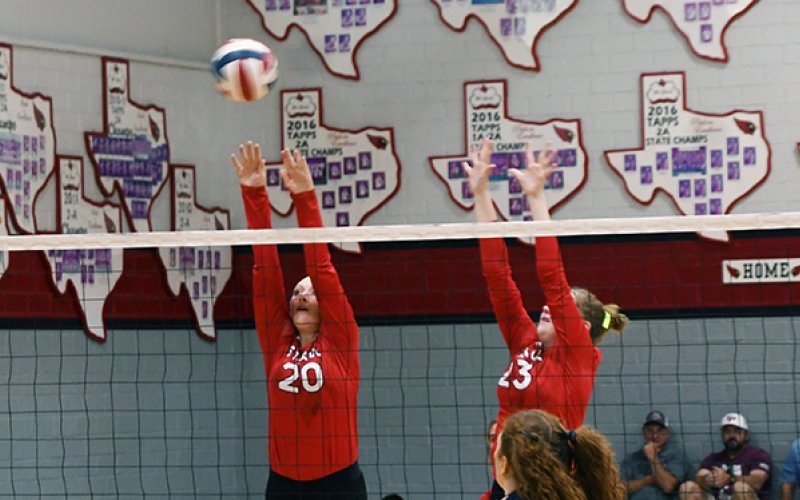 The St. Paul volleyball team finished as state semifinalists, helping the Lady Cardinals to be awarded the TAPPS 2A overall girls athletic champions. Photo by Mark Lube.