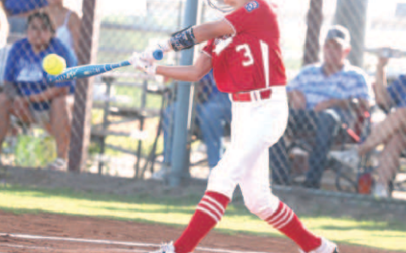 Photo by Chuck Grafe Amryn Etzler had two hits in the win over Yoakum in the title game.