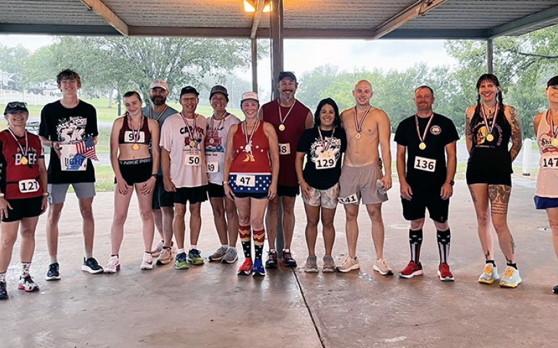 Winners from the 2025 Shiner Half Moon Holiday 5K run from July 5. Photo courtesy of Amy Bishop.