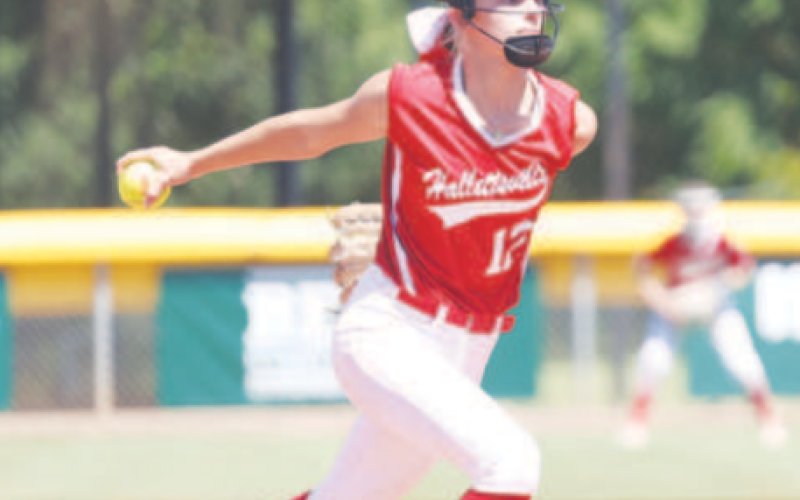 Photo by Chuck Grafe Macyn Wimberly threw a no-hitter in the victory over Waco Midway.