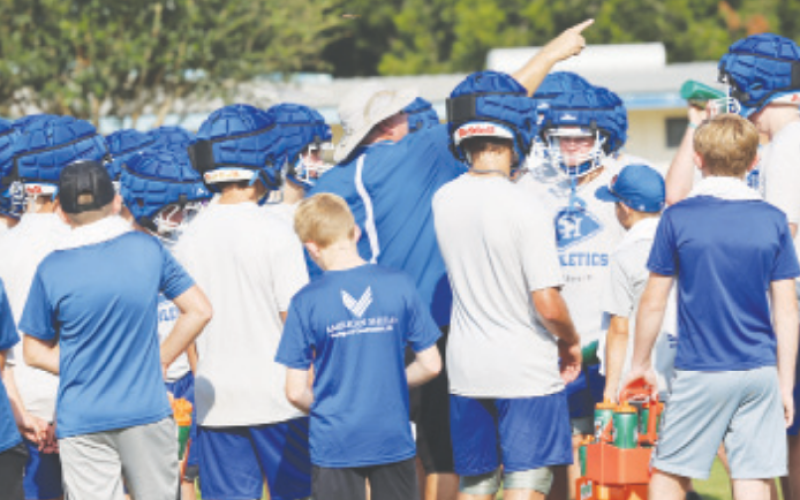 Photo by Chuck Grafe Head coach Rodney Dowell conducted his first practice Monday morning.