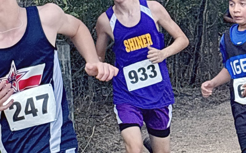 B. Gremmel on the course during the 8th boys race. Photo courtesy of Michelle Winkenwerder.