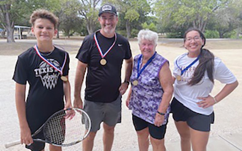 From left are Wade Johnson Jr., Wade Johnson, Jo Ann Muehlstein and Jennifer Arellano. Photo courtesy of Courtney Johnson.