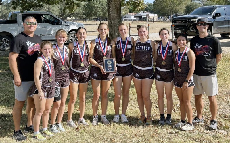 The Kittens are District 30-1A champions. Photo courtesy of Moulton ISD.