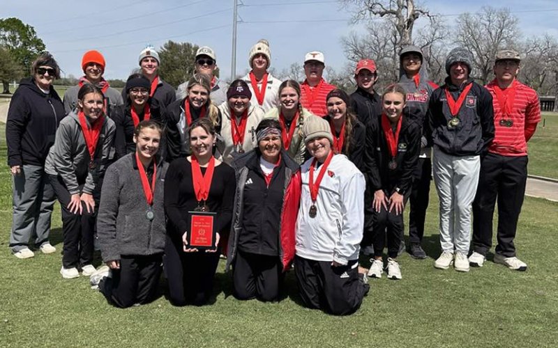 The Shiner St. Paul golf teams hosted a tournament in Gonzales last week. Photo courtesy of Nicco Brown.