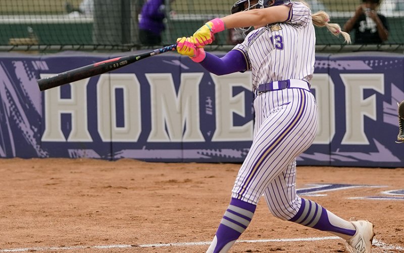 Both of Lauren Springfield’s hits were home runs and she had four RBI. Photo courtesy of Photos by Lori Raabe.
