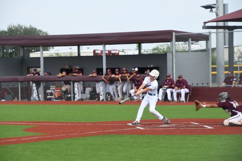 Brayden Goode got two hits, scored two runs and has one RBI in game one. Photo by Mark Lube.