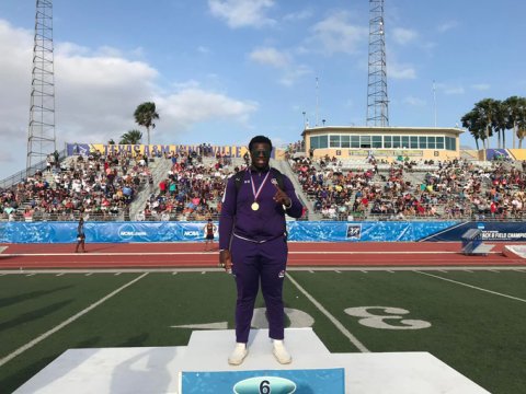 Doug Brooks won gold in shot put and discus. Photo courtesy of Randy Palmer