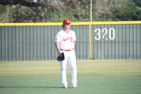 Ethan Easterling and the Cardinal hard ballers play in the state semifinals on Tueday May 17. Photo by Mark Lube.