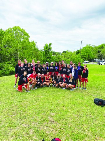 The St. Paul regional track athletes gather for a photo after the meet last week in Waco. Photo courtesy of Jake Wachsmuth.