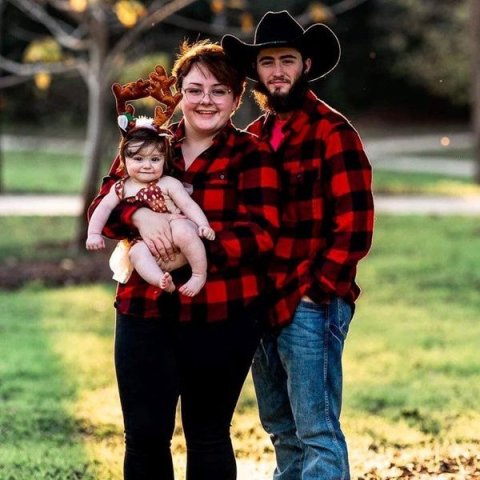 Twenty-one-year-old Hunter Coco poses forfor a photo with his fiance Allyssa. Her always said he knew they would marry one day, and they'd planned to do it this week. Still, no one held more of his heart than his daughter, Paisley, age 1.  There little family was devasted last week when hunter and hius brother Jonathan were killed in a rollover crash in a brush truck last week, returning to the station from a wildfire near Lockhart.