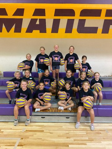 Shiner Lady Comanches basketball camp grades 3-5. Photo courtesy of Ray Neal.