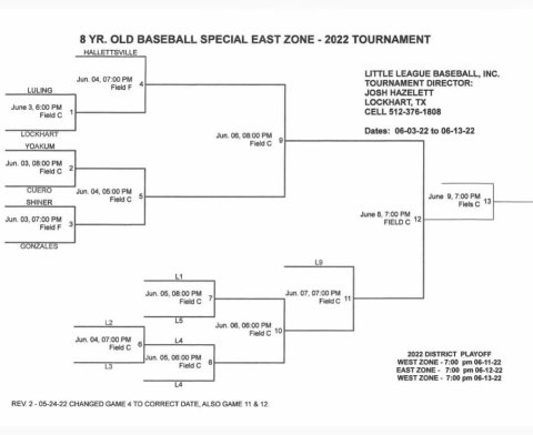 8U Baseball special East Zone tournament