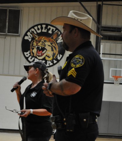File Photo of former Moulton Chief Bennett and High School Principal Jamie Dornak. Bennett tendered his resignation in a special called meeting held the first week of June.