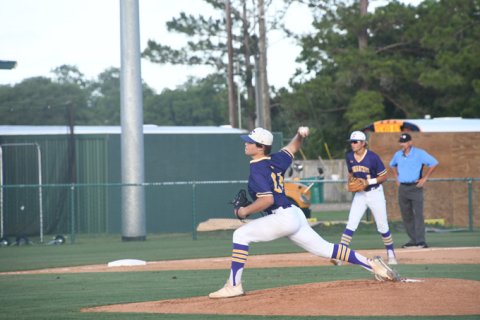 Ryan Peterson struck 10 Mustangs in Wednesday's opener. Photo by Mark Lube.