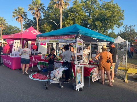A group of concerned citiozens rented a booth at last weekend's Luling Watermelon Thump in an effort to keep shining the light on Jason Landry's story in hopes he finally be found.