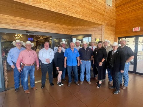 Members of the Texas Sheriffs’ Regional Alliance met Wednesday, May 18, at Prasek’s in Hillje to approve a new set of bylaws and select new board members and officers.