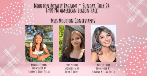 Doors to the Moulton Legion hall open at 5 p.m.