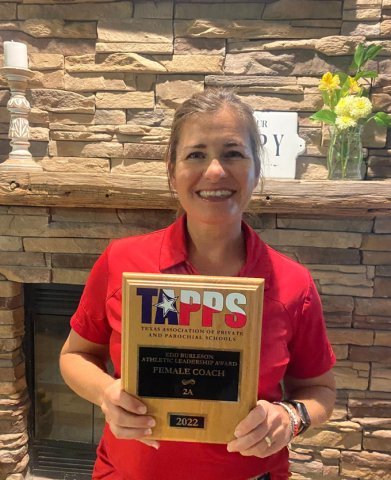 Nicco Brown was named TAPPS 2A Girls Coach of the Year. Photo courtesy of Jake Wachsmuth.
