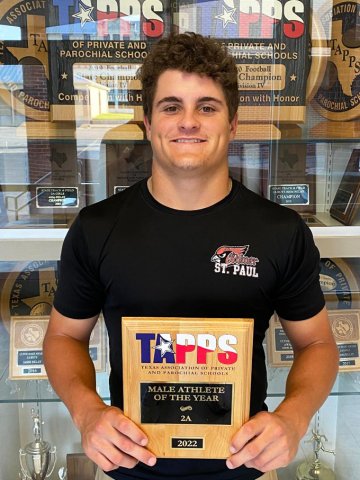 Zak Johnson is the TAPPS 2A Male Athlete of the Year for 2021-22. Photo courtesy of Jake Wachsmuth.