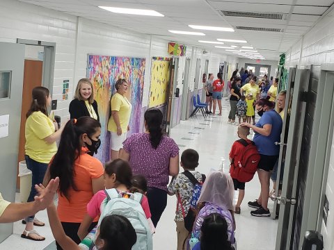 A scene from Meet the Teacher last school year.