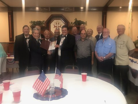 Pictured are, front from left, Kenneth Roznovsky (Shiner), Joe Martinez (Victoria), Tim Kleihege (Moulton), Marty Patek (Yoakum), Jerome Boehm (Cuero) and Lukas Janak (Yoakum); and, back from left, Arlyn Seiler (Meyersville), Reggie Guettner (Shiner), James Darilek (Gonzales), Don Brown (Shiner), Leo Pustka (Shiner), Leonard Ebner (Hallettsville) and Andrew Pesek (Hallettsville).
