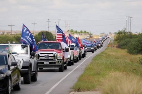 The line of cars in No Bull Radio's first America First rally in December 2020 stretched for some 12 1/2  miles , the station says. The aim to beat the 20-mile mark when they get together for Round II, starting at noon Saturday, Oct. 22, at the JB Wells Arena in Gonzales. 