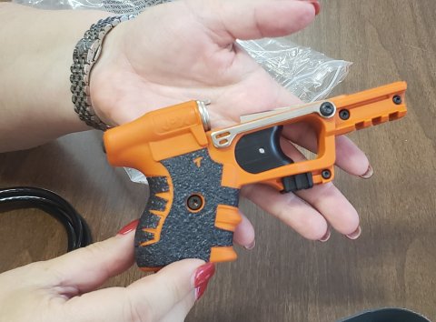 It might look like a device that would blow bubbles or flash a few lights and make laser noises, but it’s hardly a plaything. It’s a pepper gun, the same used by local law enforcement. They can accurately target up to 50 feet away, stop the most determined of assailants, and they’re now in use at Moulton schools.