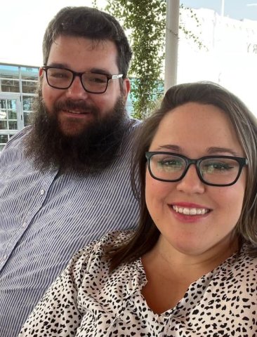Jake Heck, band director for the music programs at both Hallettsville and Shiner Catholic schools, learned last week he’d be headed to the Big Apple next Thanksgiving to do the Lone Star State proud in New York City’s most famous parade. He’s pictured here with his wife, Morgan. 