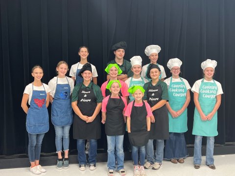Lavaca County Food Challenge participants pictured left to right by team: front row, Baye Shimek, Chloe Jansky; middle row, Bethany Kram, Lily Janak, Katie Richter, and Taylor Self; back row, Keely Knesek, Callie Chrismon, Kara Remschel, Brodie Barta, Addison Greive, Abigail Siegel, and Brooke Rothbauer.