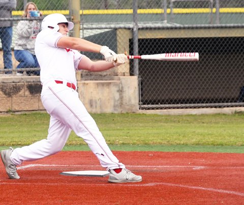 The St. Paul Cardinals will take a swing at a possible perfect district record as they will host Sacred Heart at 6 p.m. Friday. The Cardinals won in Hallettsville on March 23 6-1. Photo by Mark Lube.