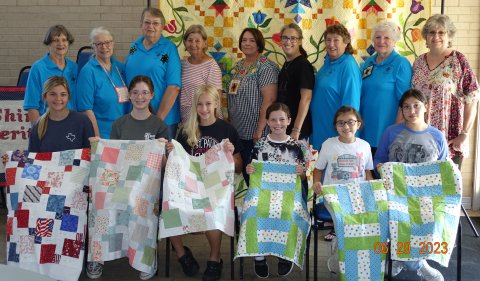 Seated, left to right, McKenzie Kessler, Madeline Collins, Hannah Machacek, Rena Pierce, Ana Lowe and Alma Lowe; standing, left to right, Irene Cerny, Mary Shafer, Bernadette Kresta, Benie Gerdes, Wilma Williams, Sarah Collins, Janet Zabransky, Rose Mary Havlik and Debbie Novosad. Not pictured is Sherri Holland.