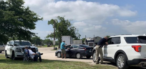 Local residents kept a steady line going throughout the recent citywide cleanup day held in Moulron, filling four large dumpters.